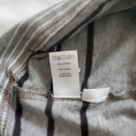 Lou & Grey Women's Gray Striped Racerback Tank Dress Size Large - Picture 8 of 11